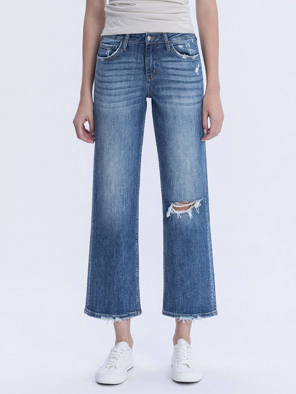 Sailor Snap HR Distressed Slim Wide Leg, Size: 24(0)