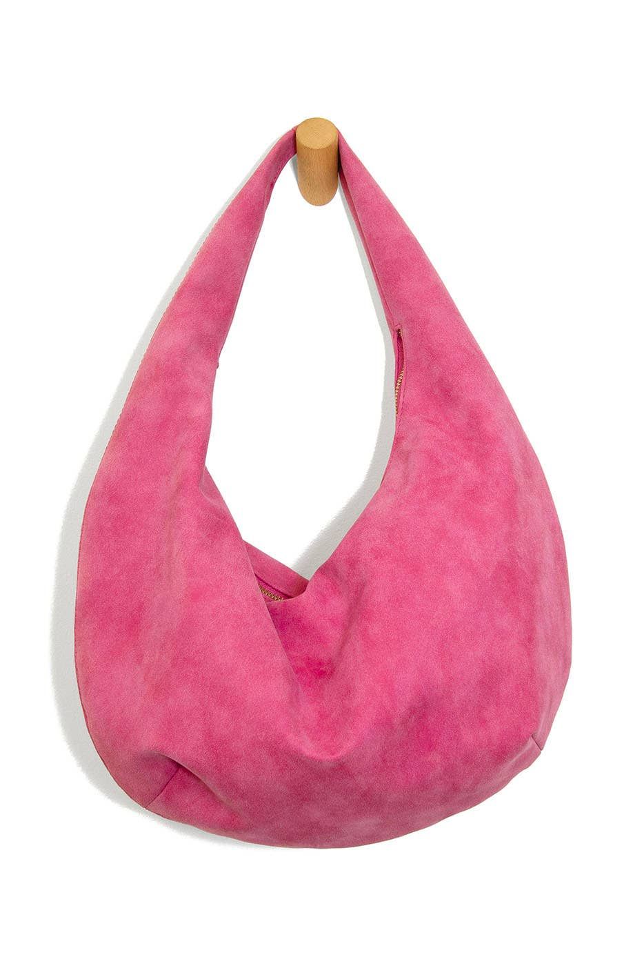 Bianca Soft Crescent Shoulder Bag, Color: L8204-12 Fuchsia
