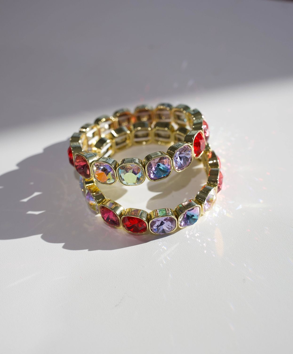 Lila Crystal Bracelet || Choose Color, Color: RAINBOW