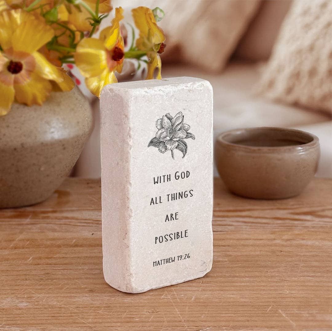 595 | Matthew 19:26, Size: Half Block Vertical