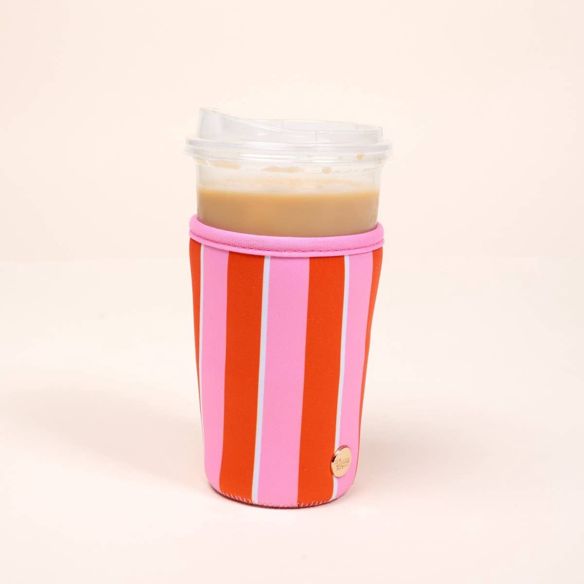 Sip Savvy Drink Sleeve–Large–Sicily Stripes Pink