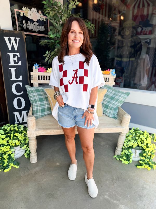 "A" SWEATER TOP