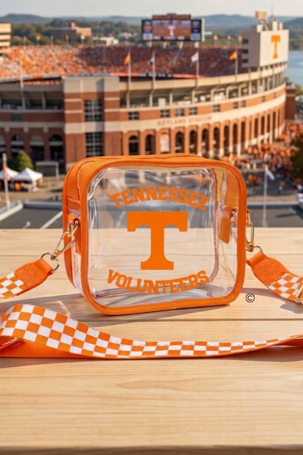Tennessee Volunteers Orange Clear Crossbody Bag