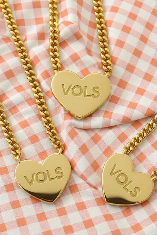 Go VOLS Go Engraved Gold Necklace