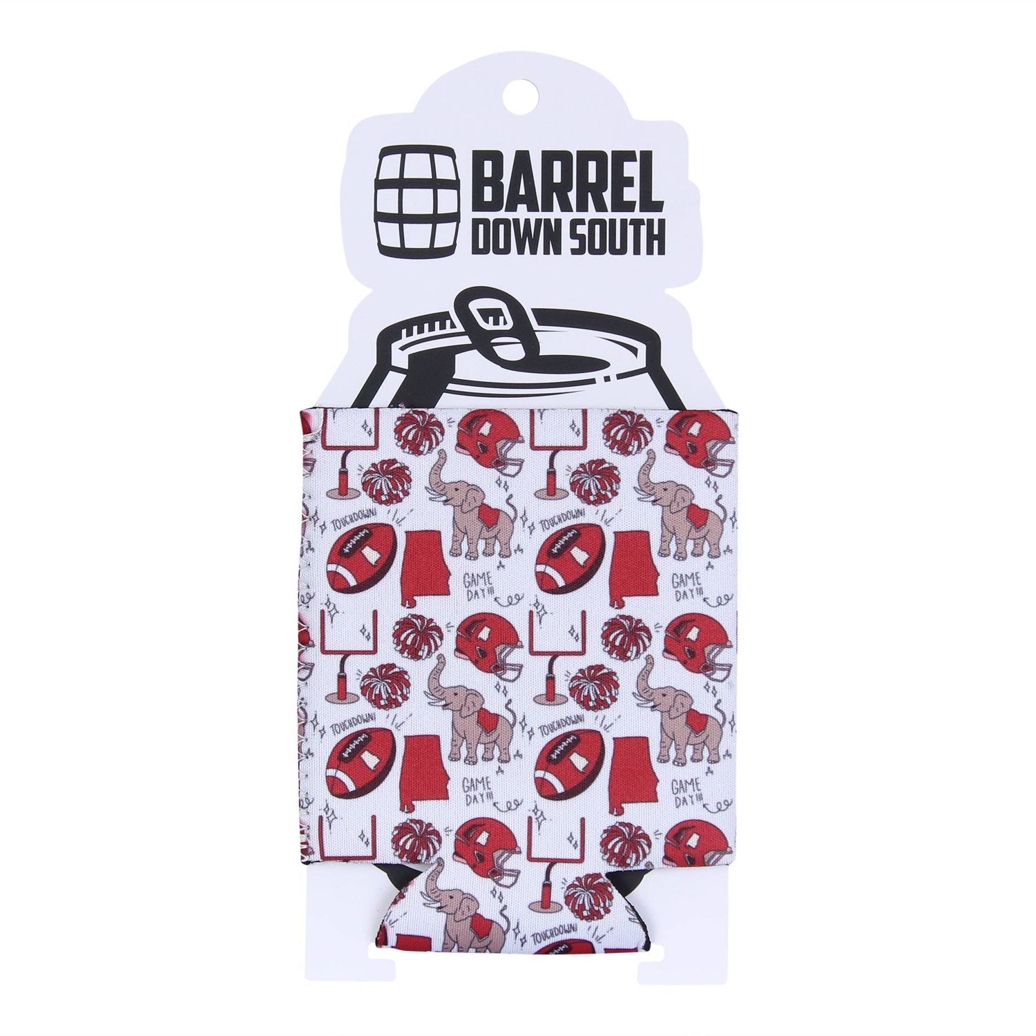 Alabama Elephant Game Day Pattern Can Cooler