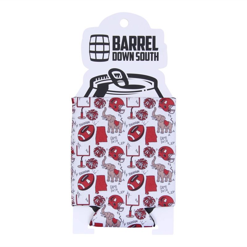 Alabama Elephant Game Day Pattern Can Cooler