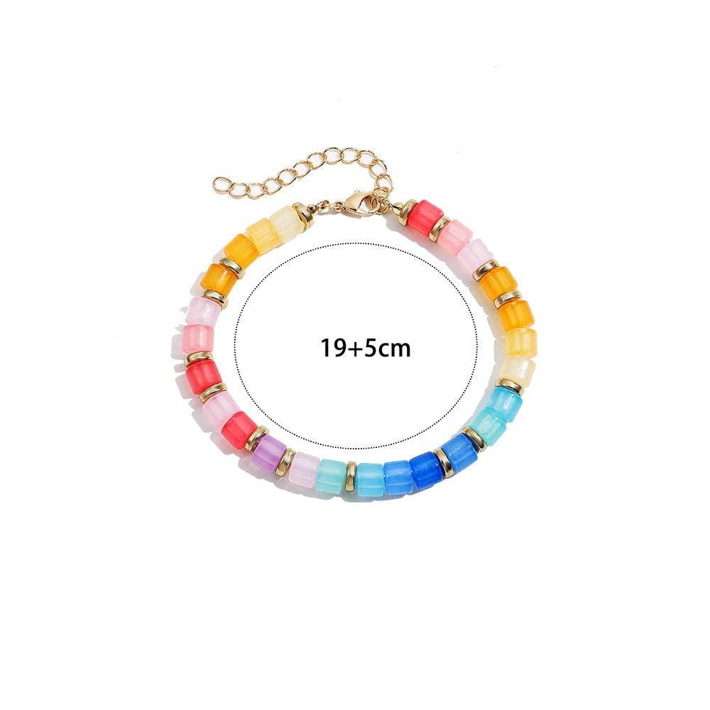 Resin Gradient Bead Bracelet, Color: bracelet