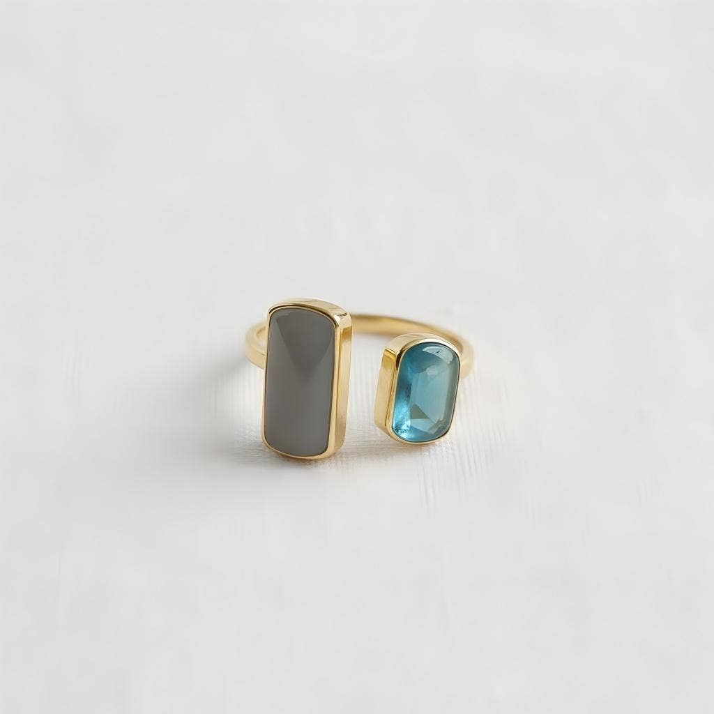 Adjustable Artistic Ring with Drip Oil Design