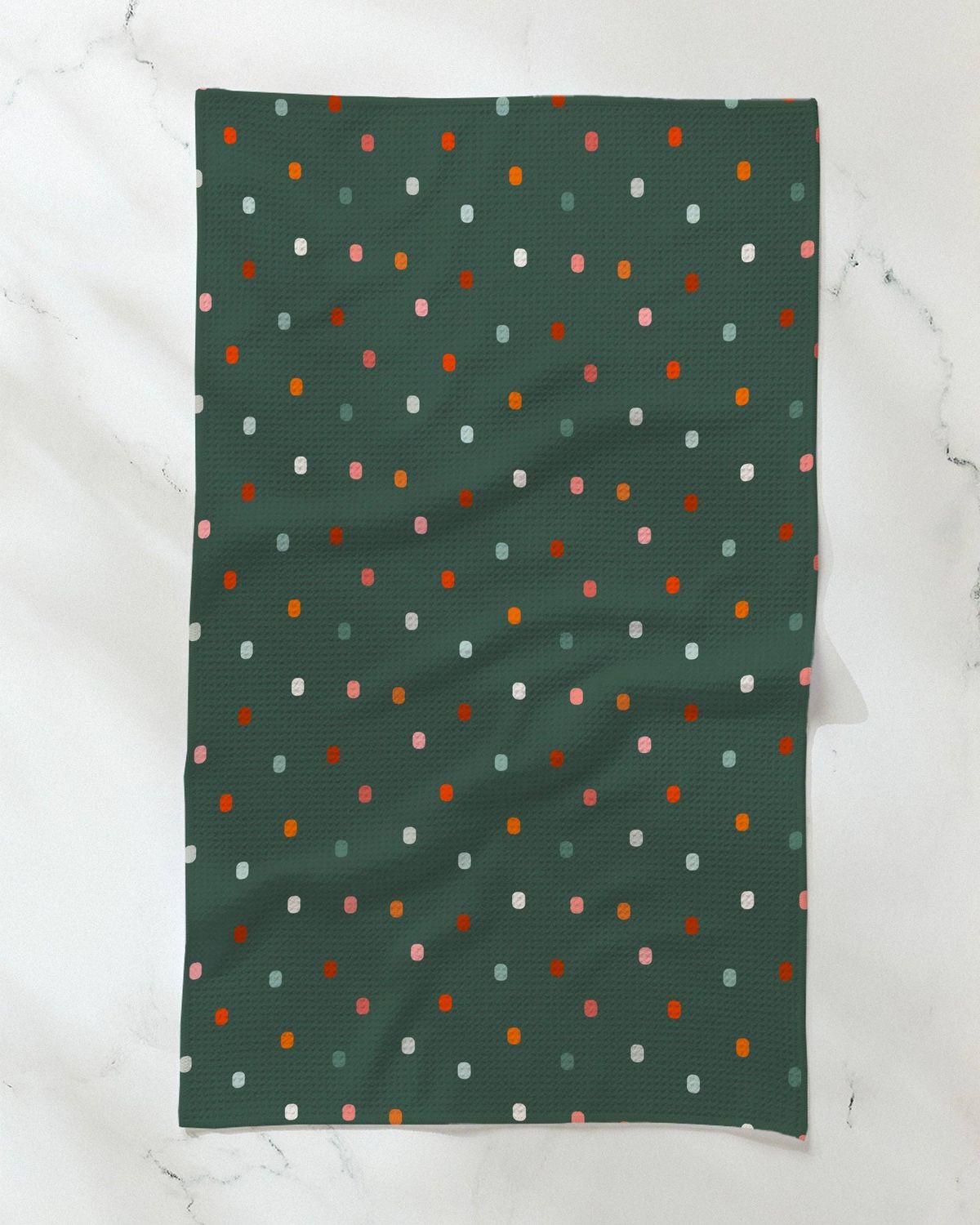 Moss Tile Shuffle Tea Towel