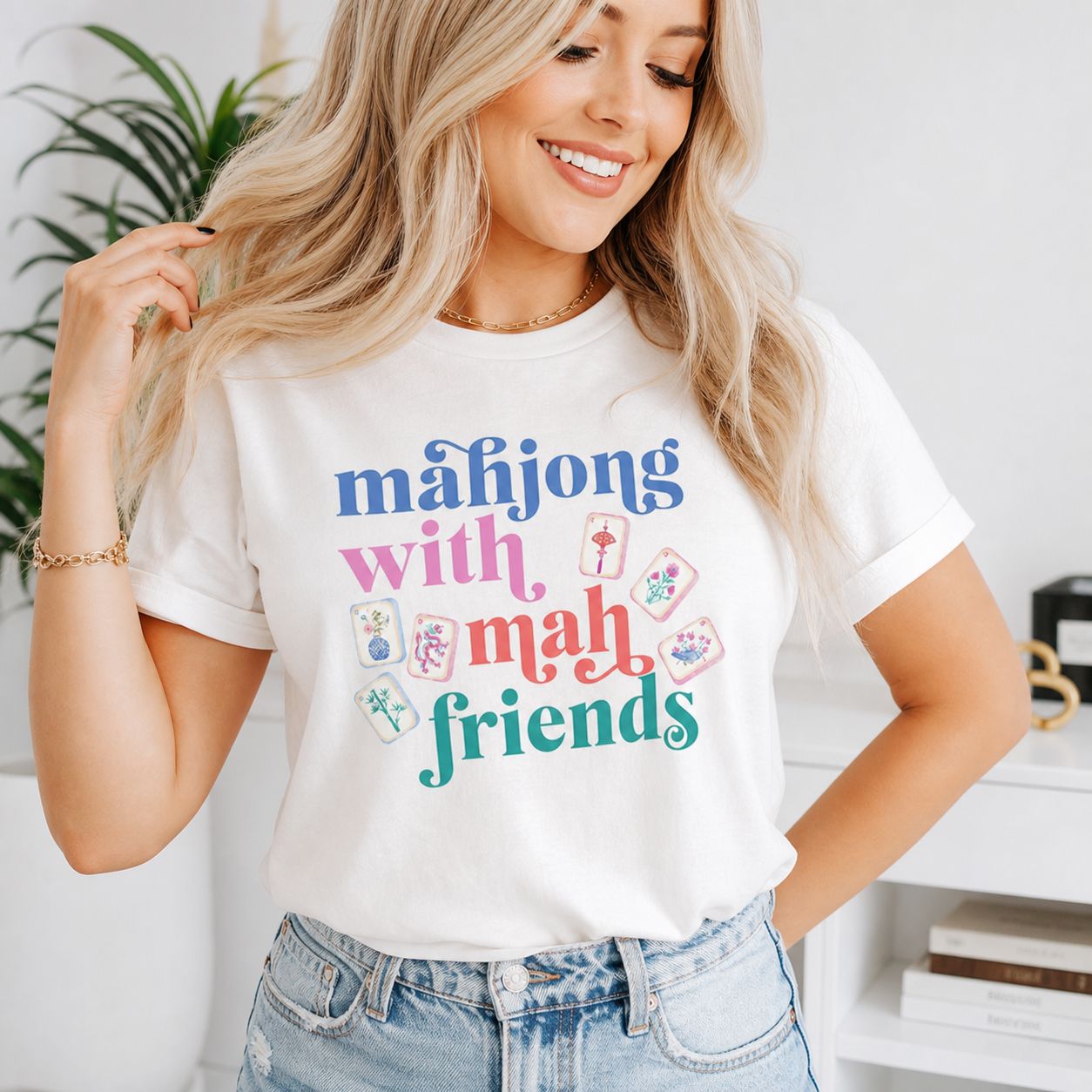 Mahjong with Mah Friends Fun Casual Shirt