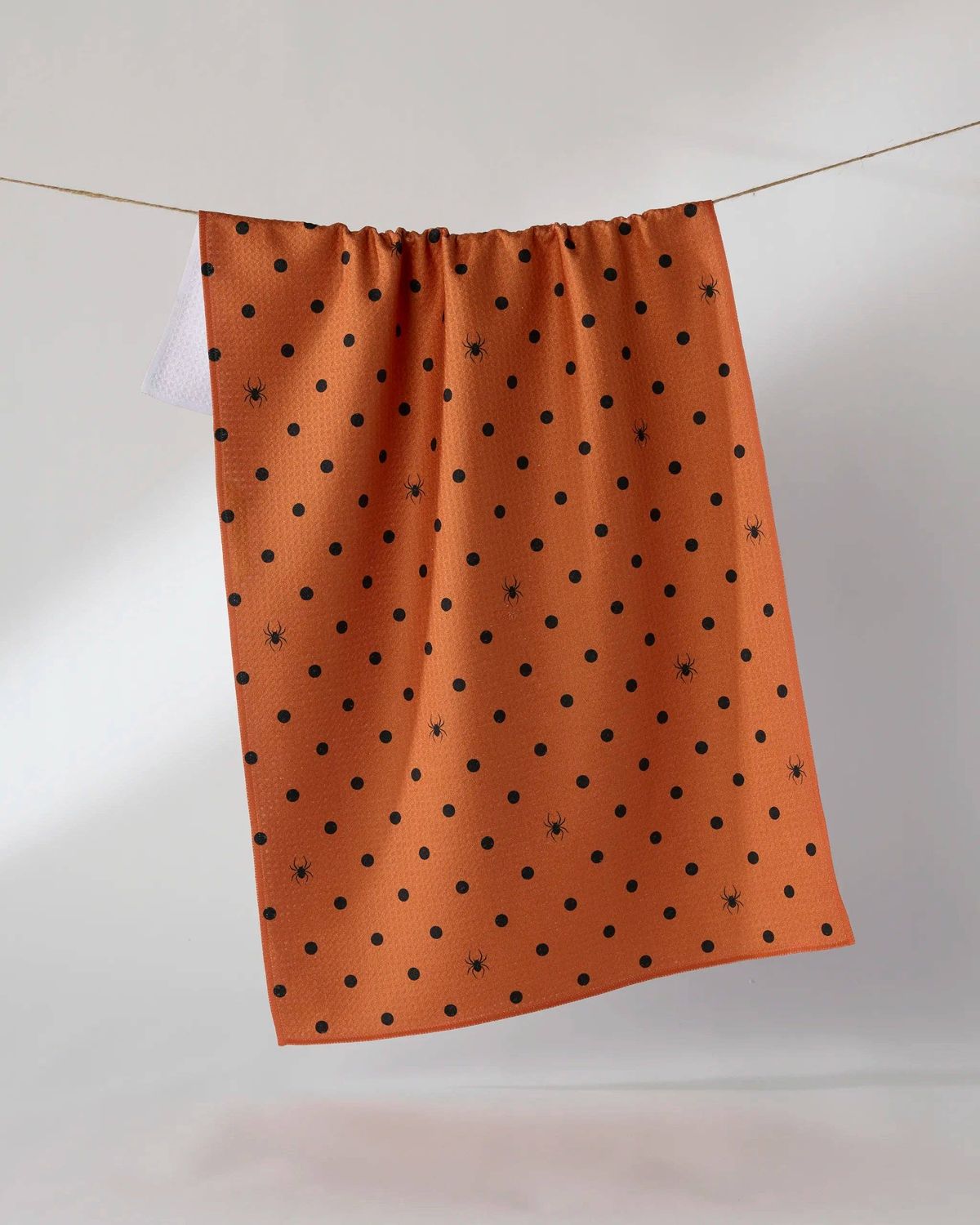 Spookydots Tea Towel, Color: Orange