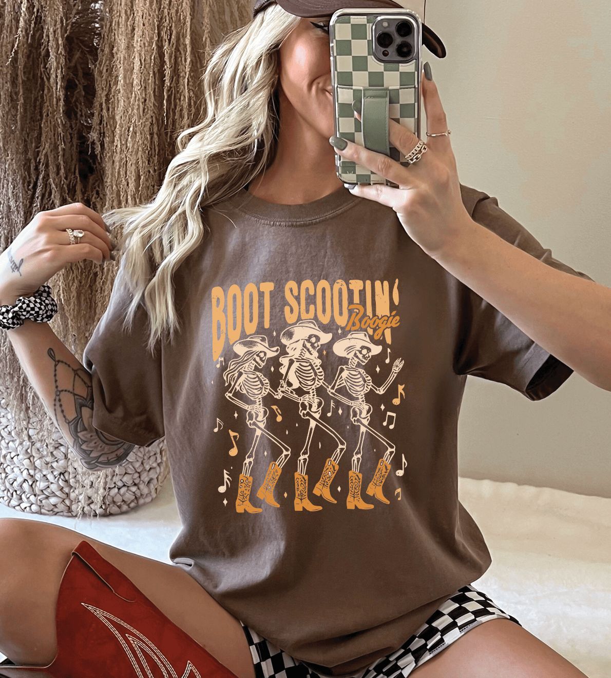 Boot Scootin' Boogie Tee, Size: SMALL, Style: Comfort Color Tee - Espresso