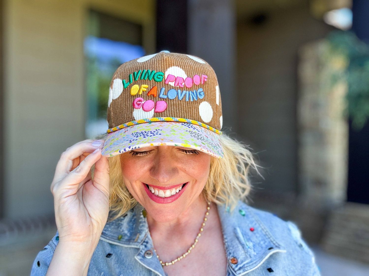 Embroidered Baseball Cap - "Living Proof of a Loving God"