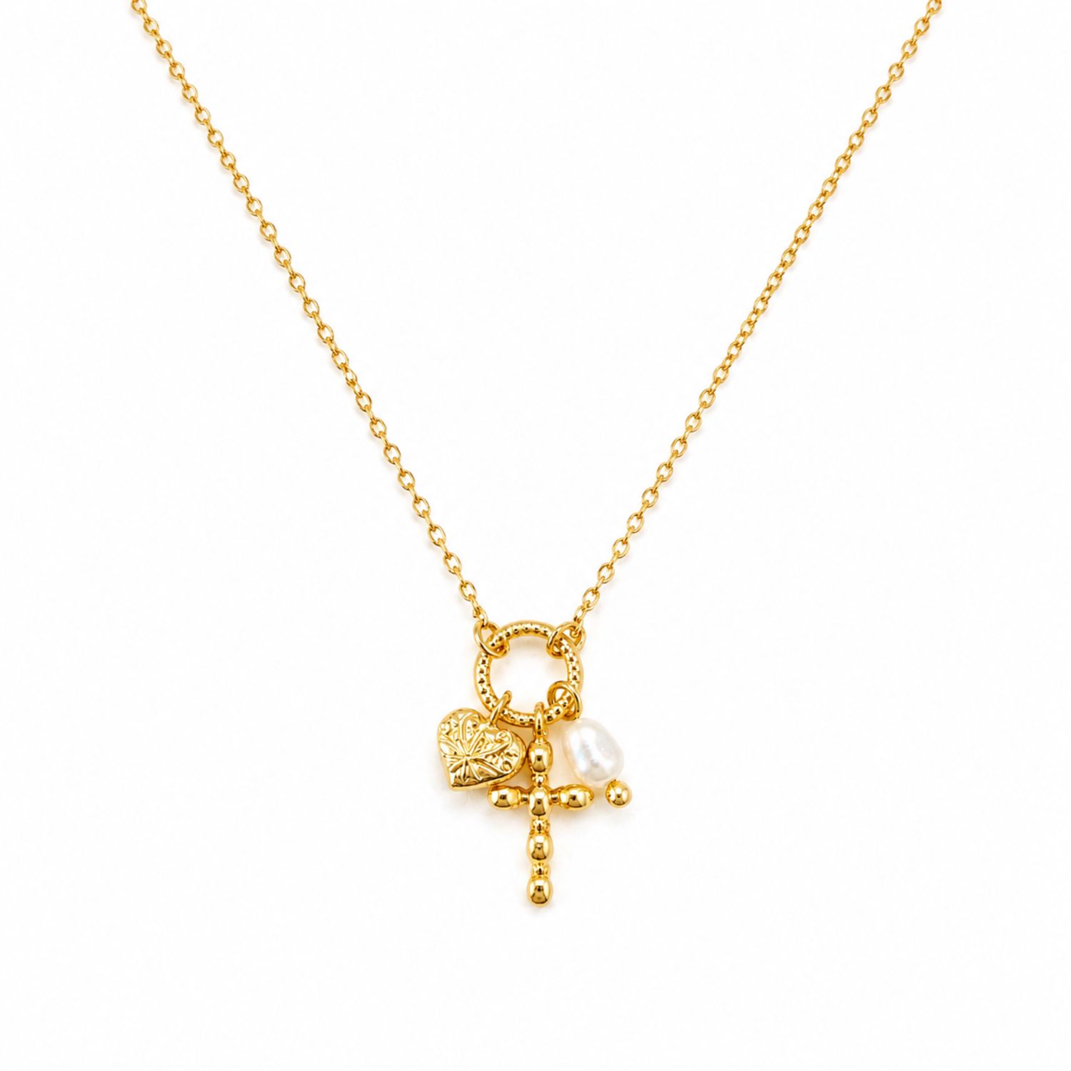 Faith &amp; Love Charm Necklace