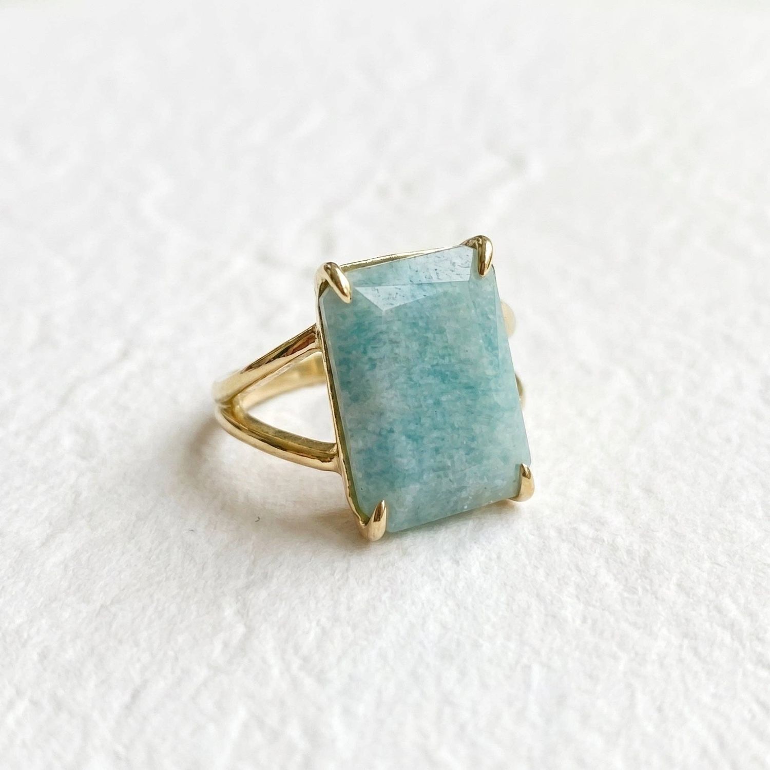 Aqua Glow Amazonite Ring