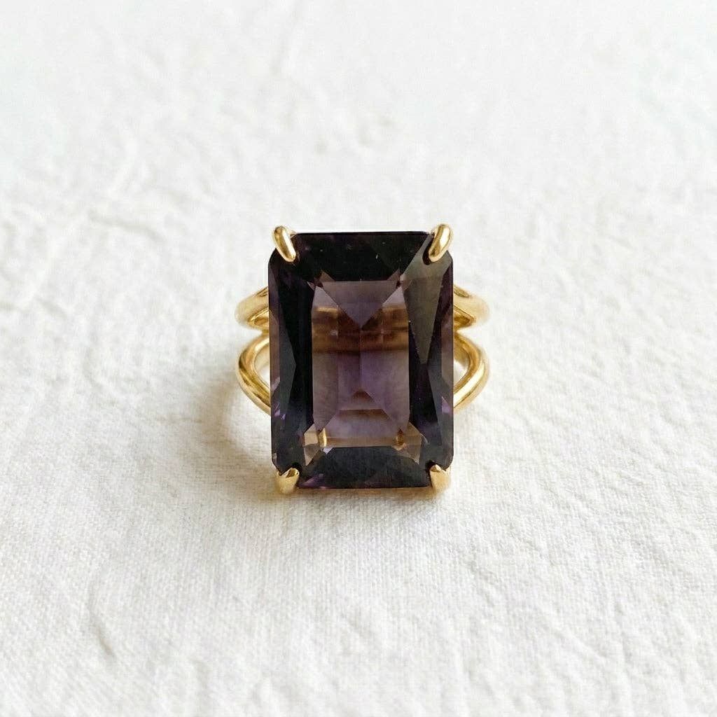 Midnight Edge Obsidian Ring