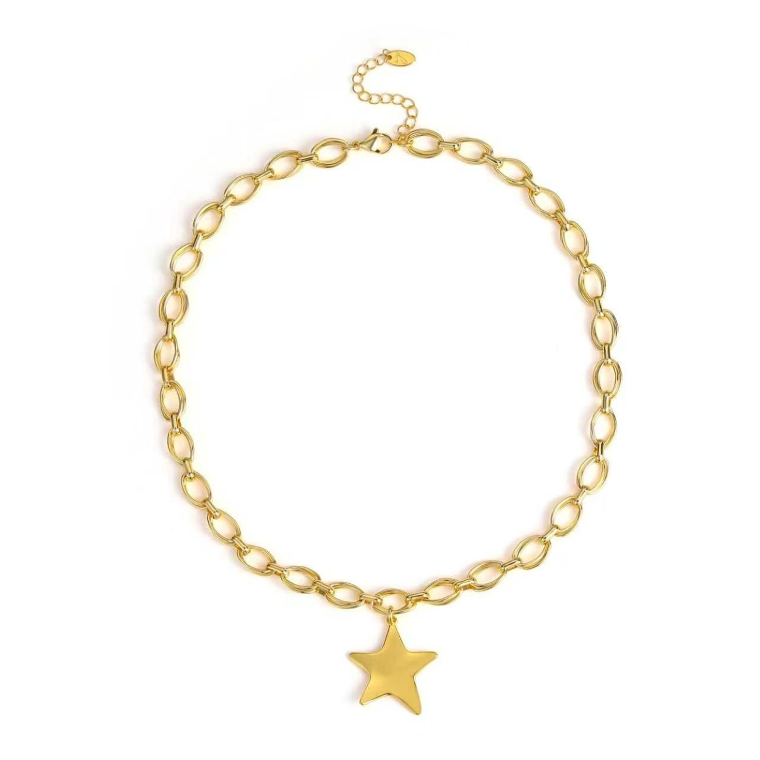 Molten Star Charm Link Chain Necklace