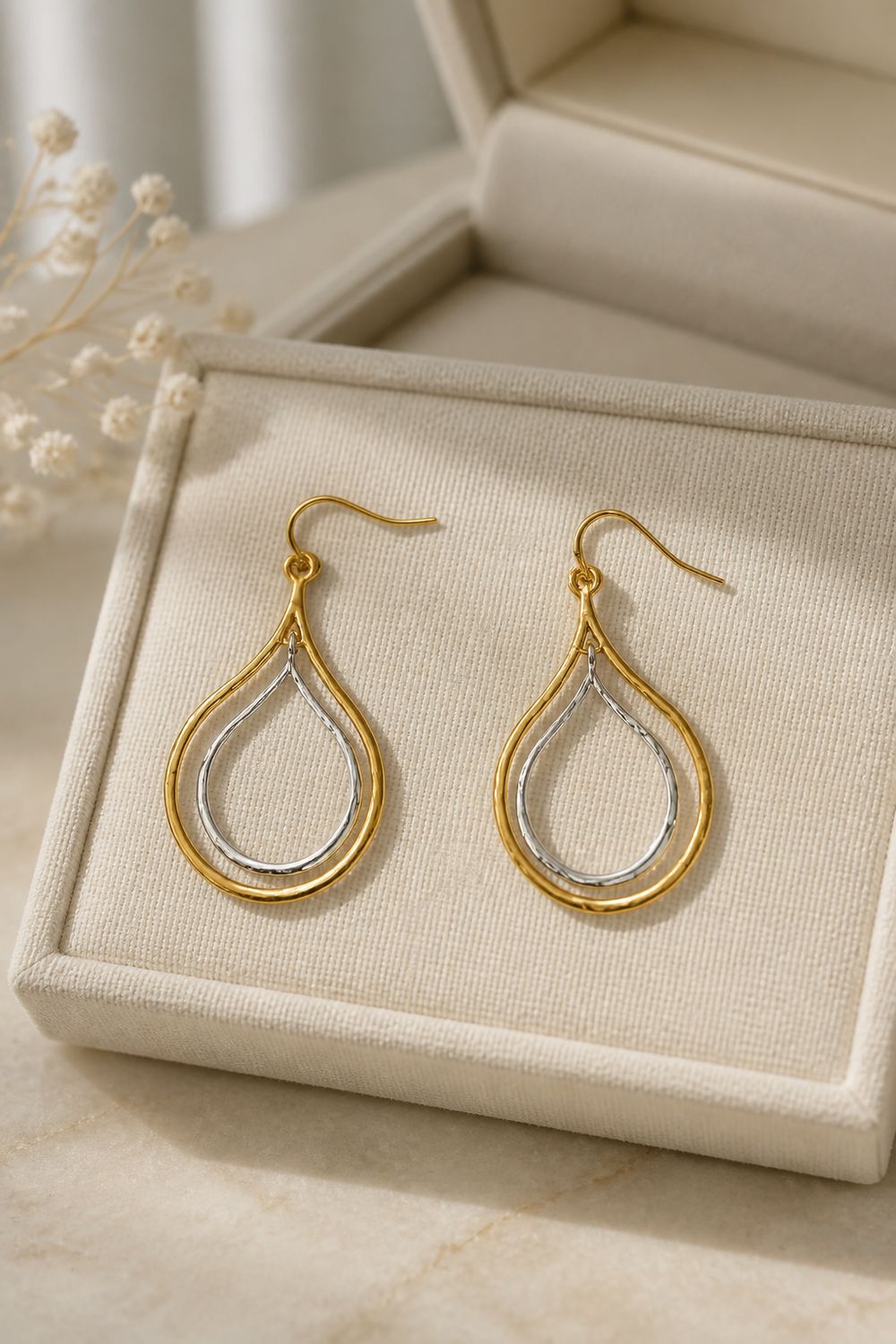 Team Teardrop Earring, Color: Rose/Silver