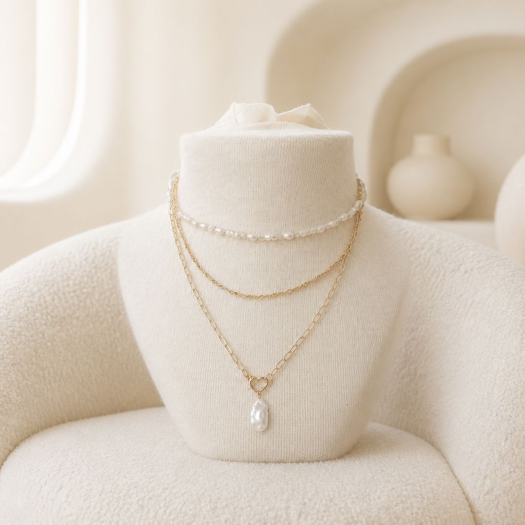 Triple Pearl Necklace