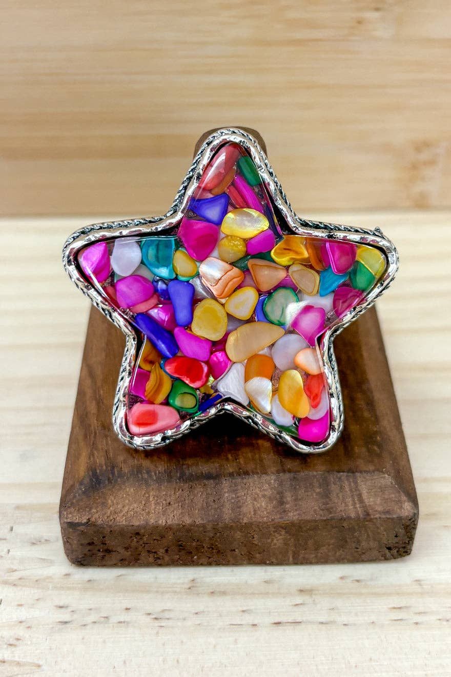 Star Chaser Confetti Rings, Color: Starchaser Confetti Rhodium