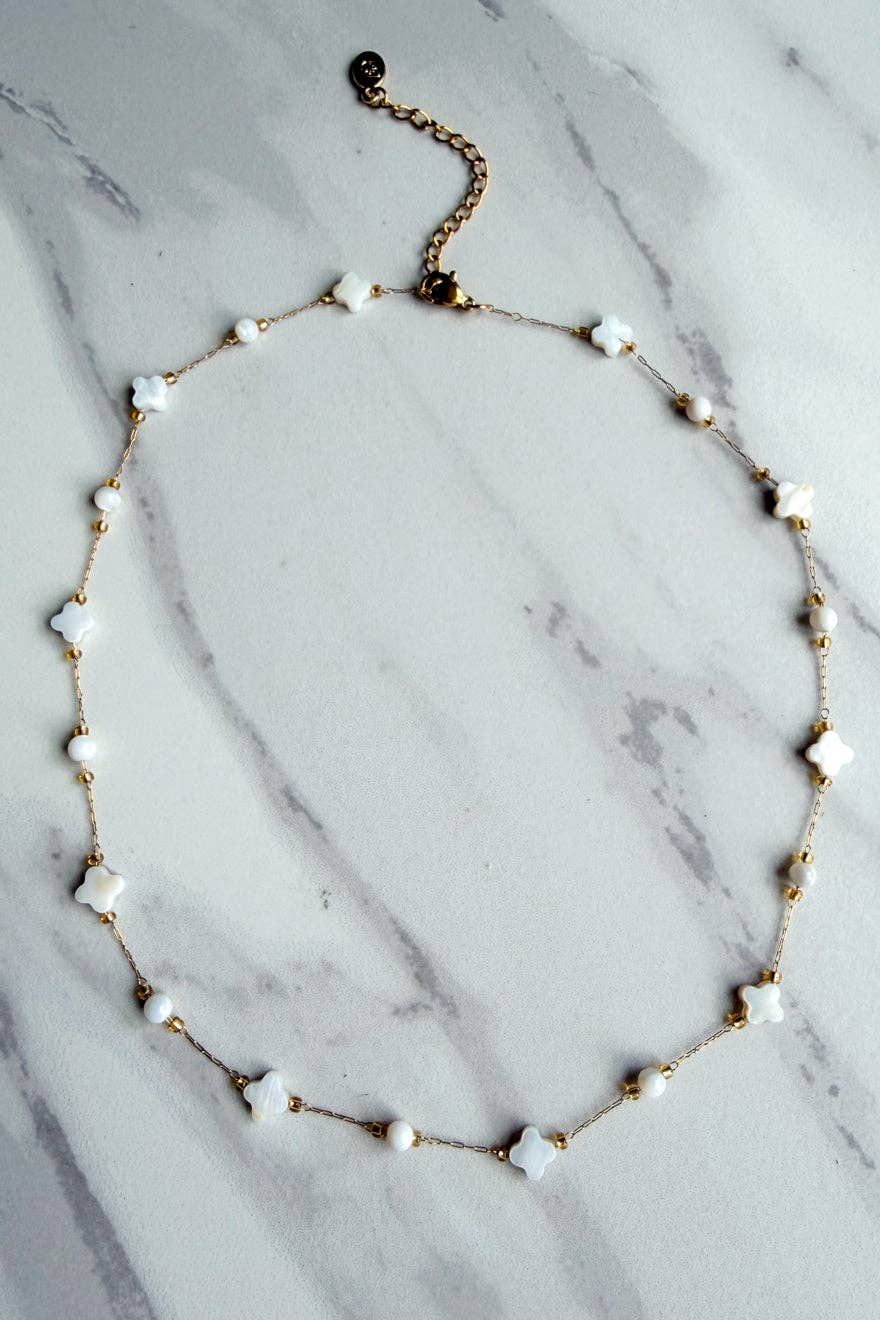 Laura Necklace- White Clover