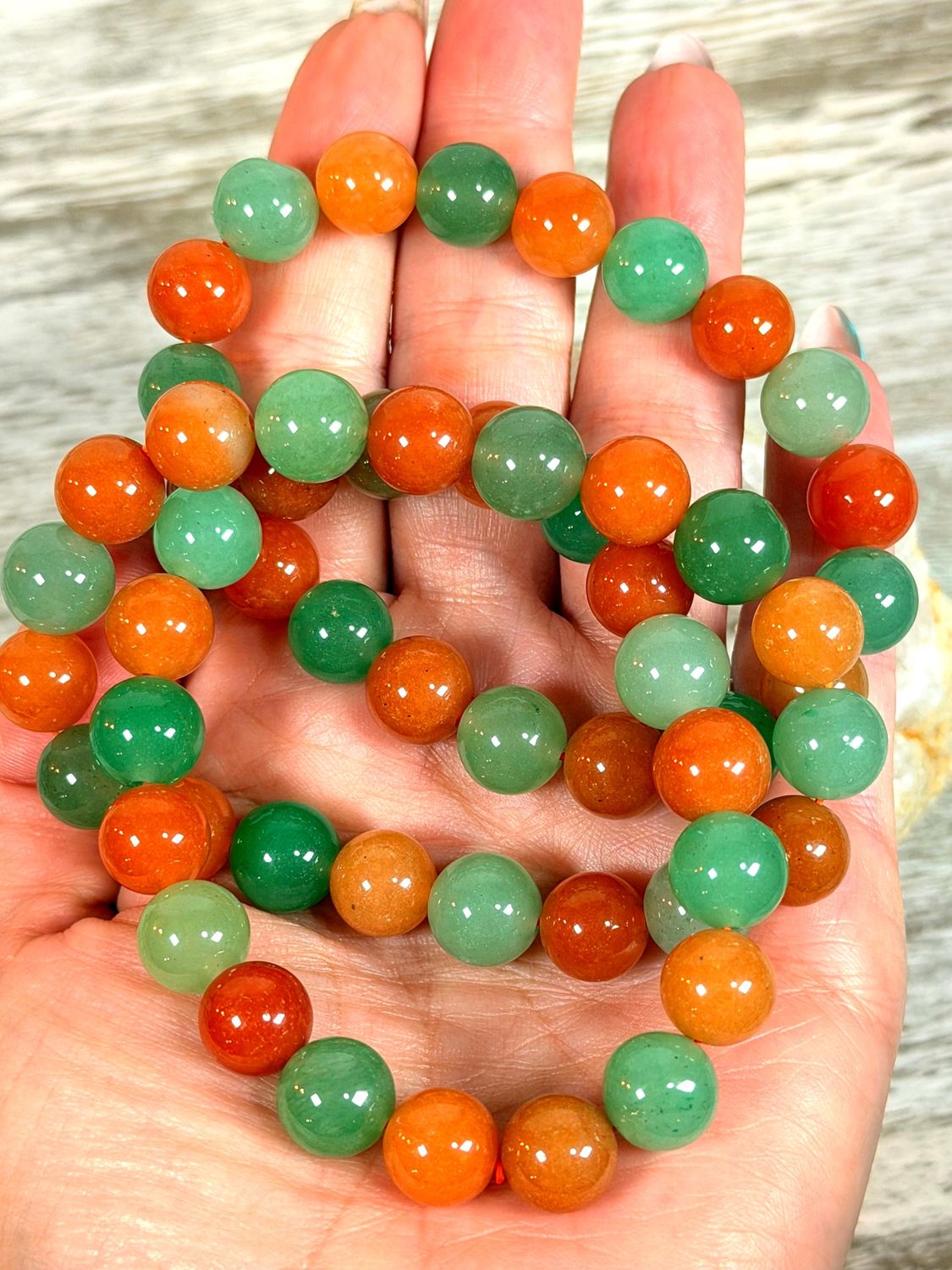 10mm Jade &amp; Green Aventurine Bracelet
