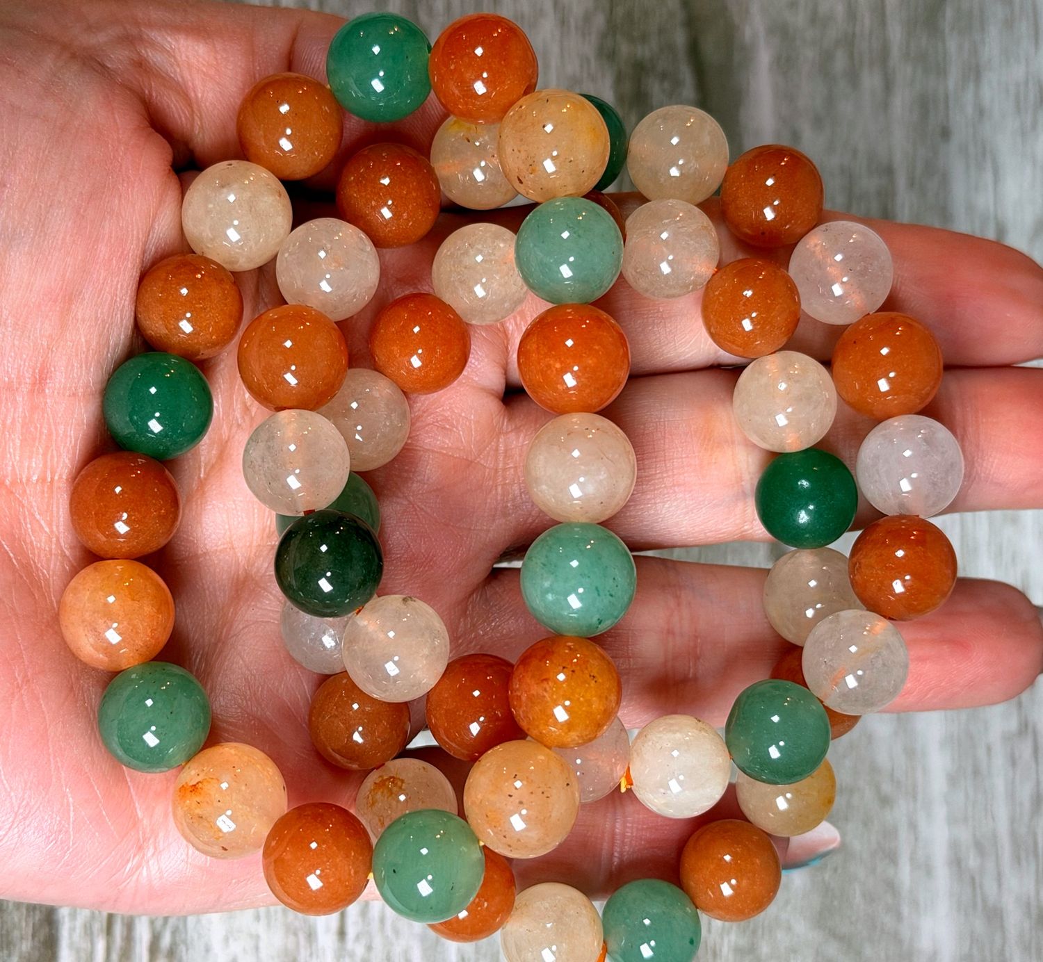 10mm Mixed Jade Bracelet