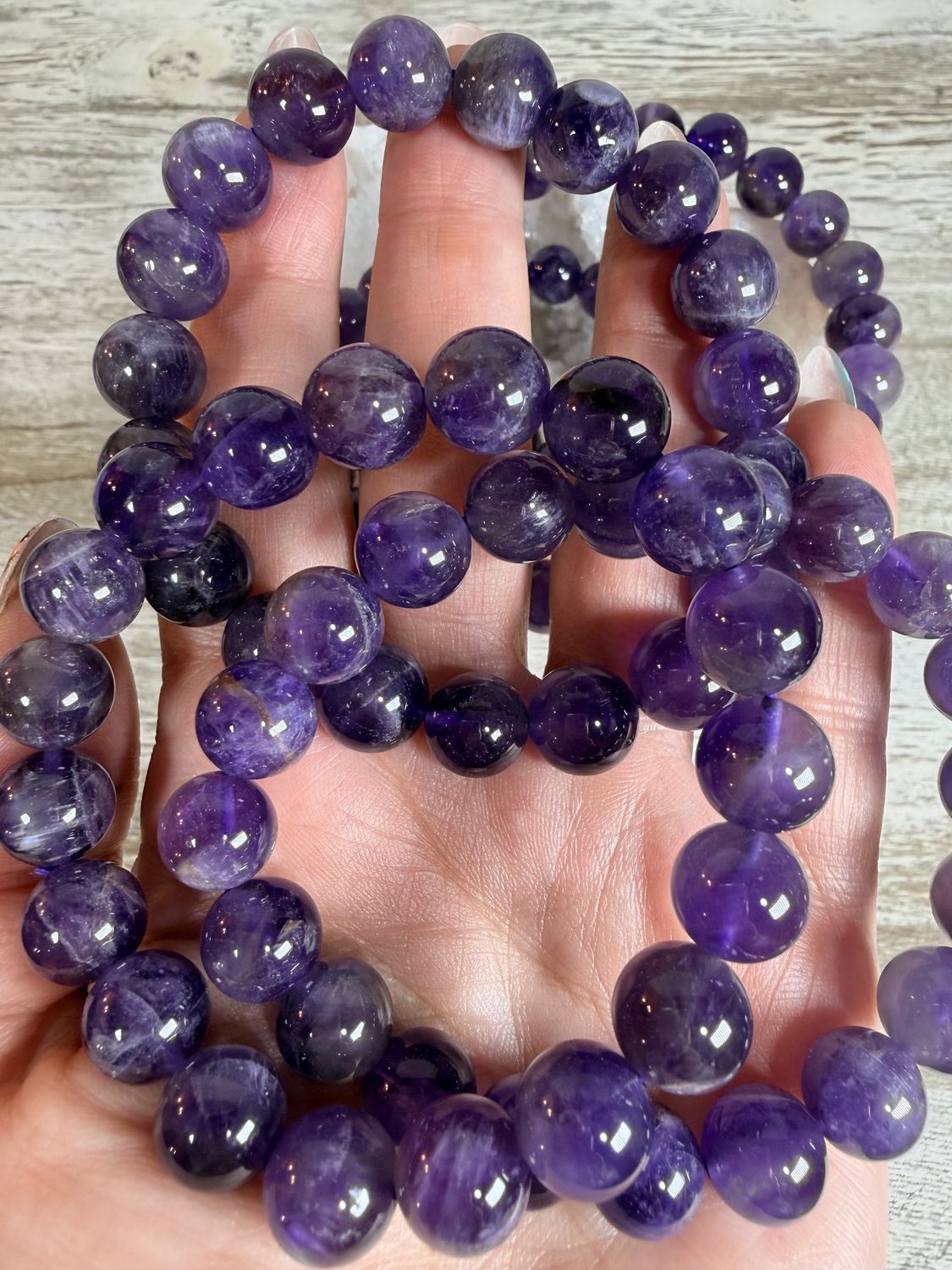 10mm Natural Amethyst Bracelet