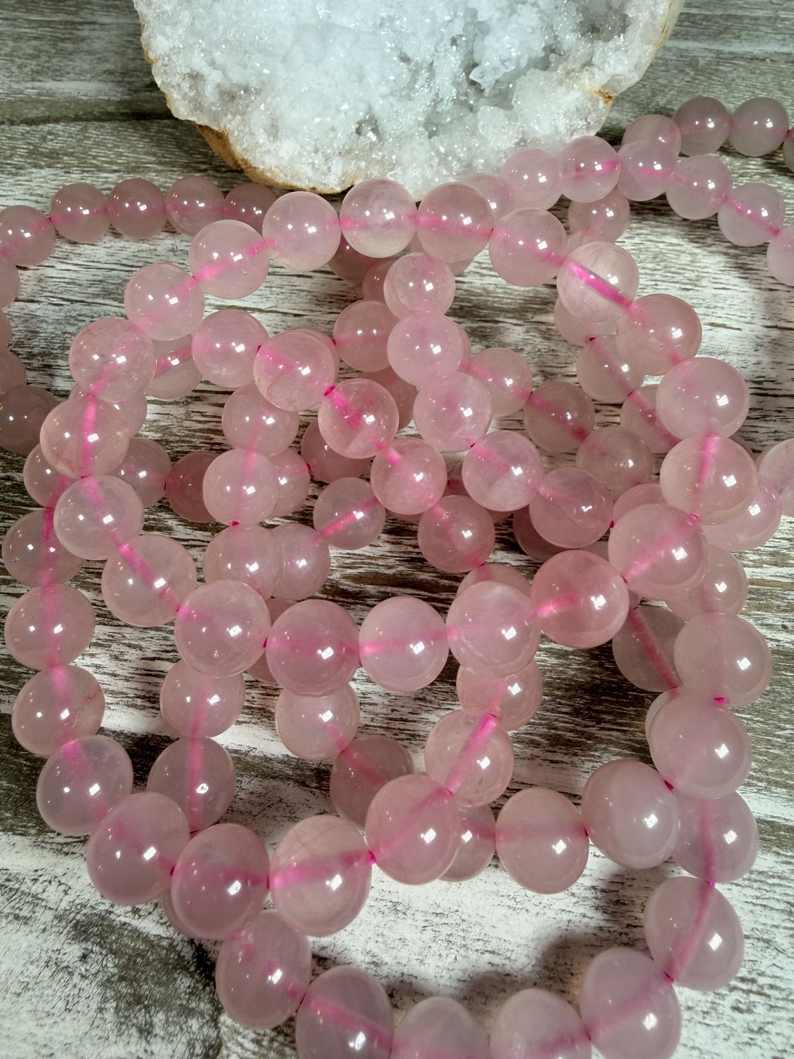 10mm Natural Rose Quartz Bracelet