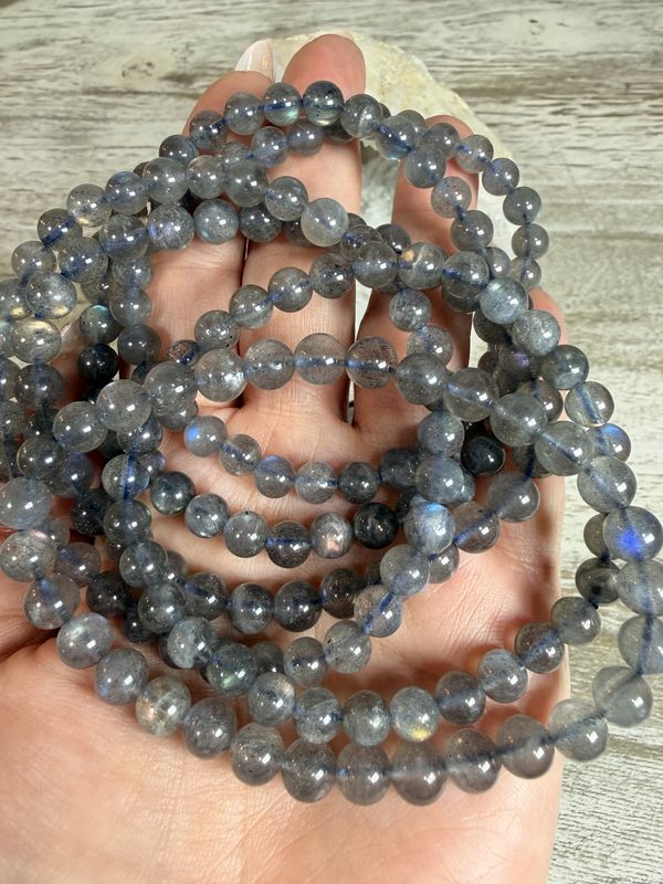 6mm Natural Labradorite Bracelet