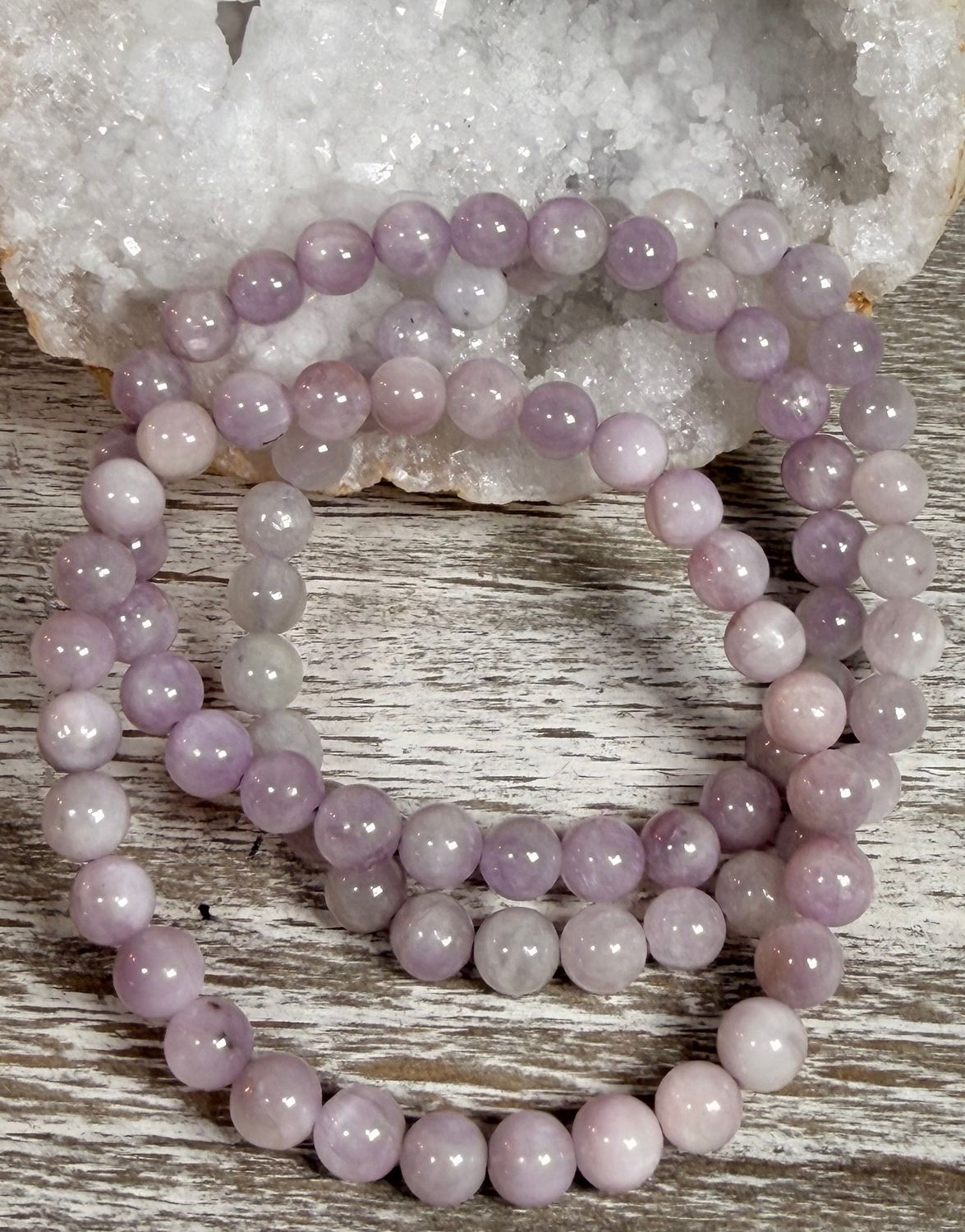 6mm Natural Kunzite Bracelet