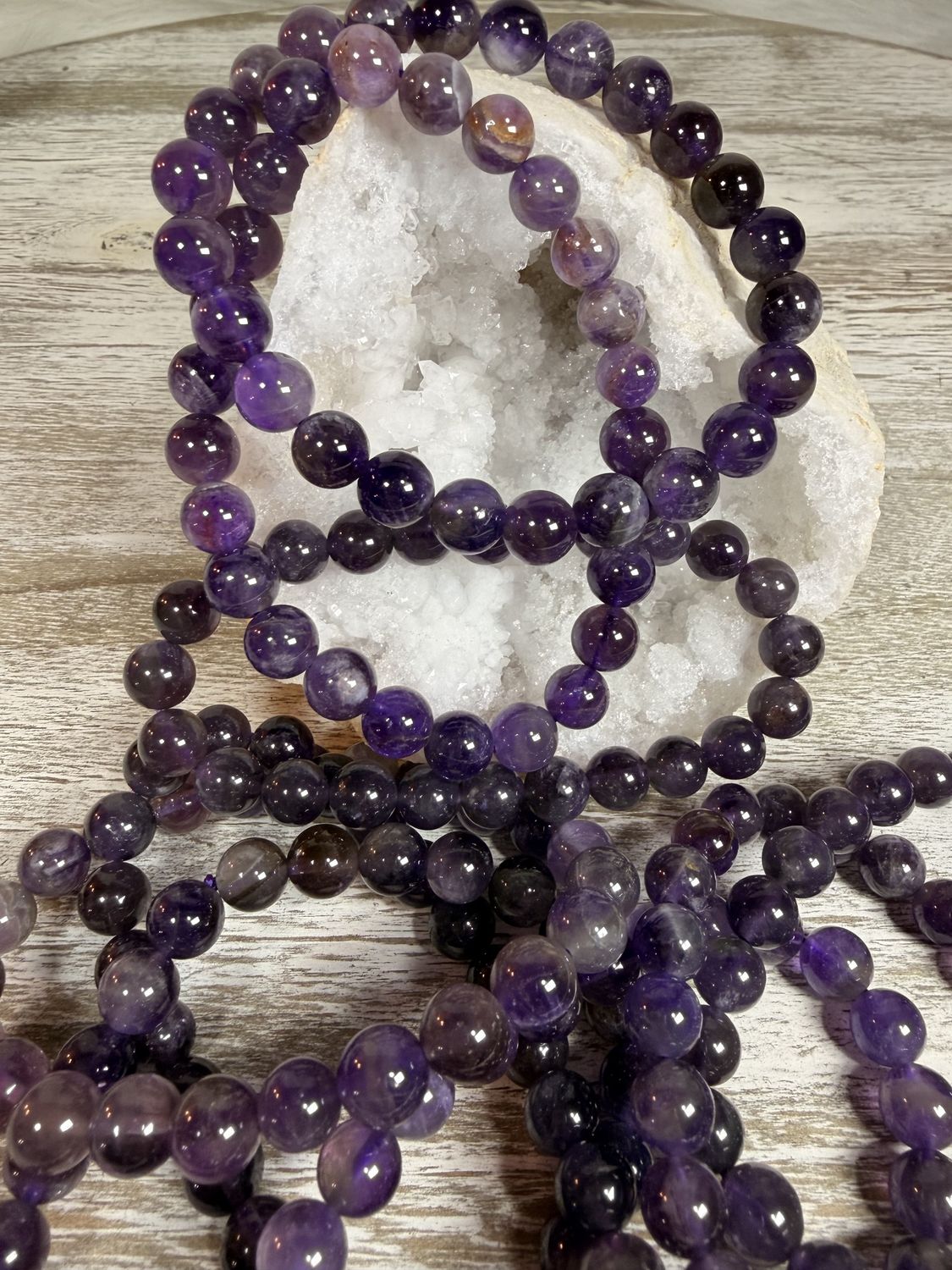 8mm Natural Amethyst Bracelet