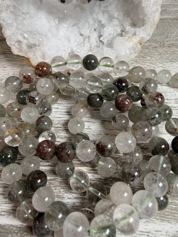 8mm Green Phantom Quartz (Garden Quartz) Bracelet