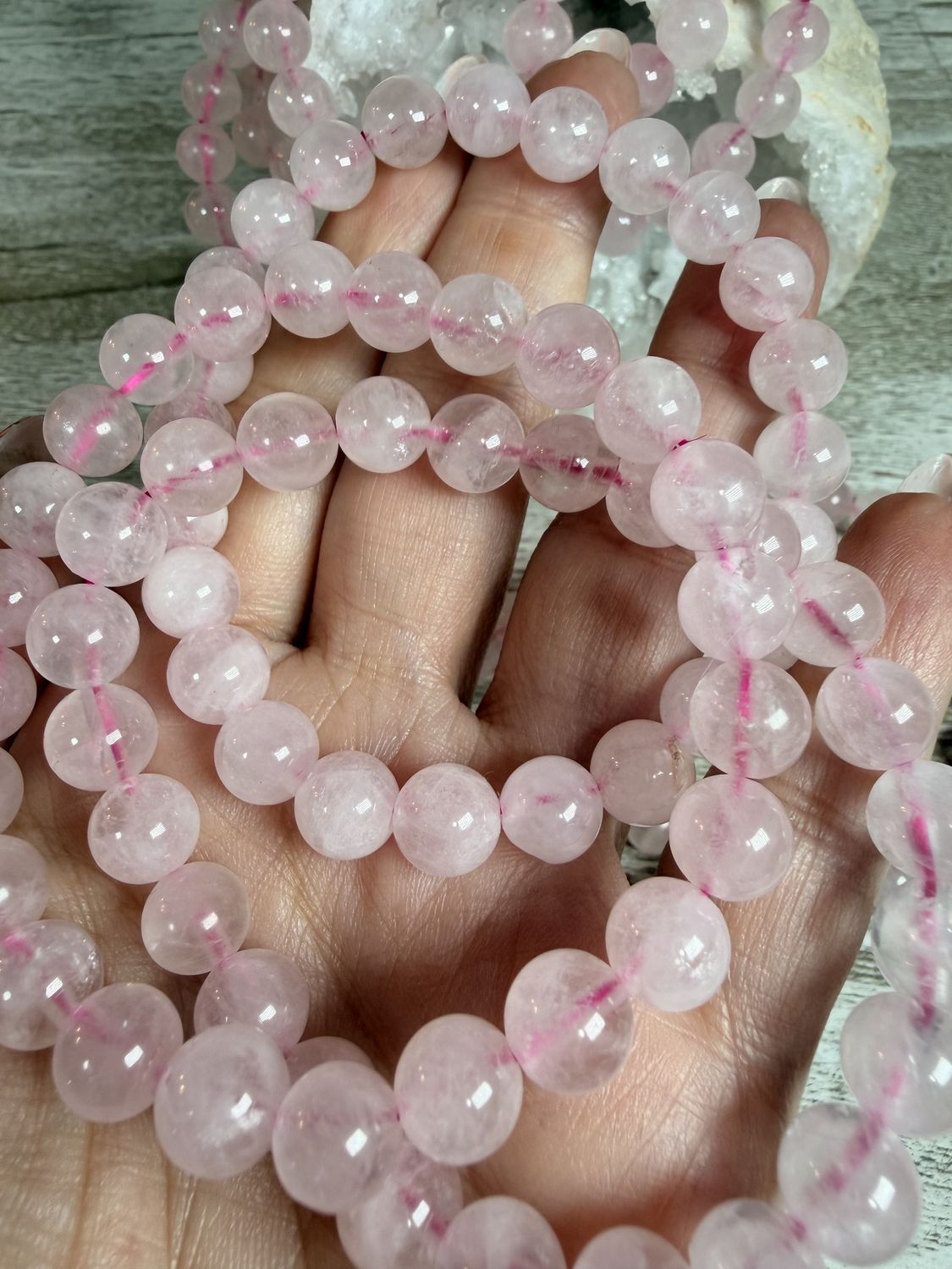 8mm Natural Rose Quartz Bracelet