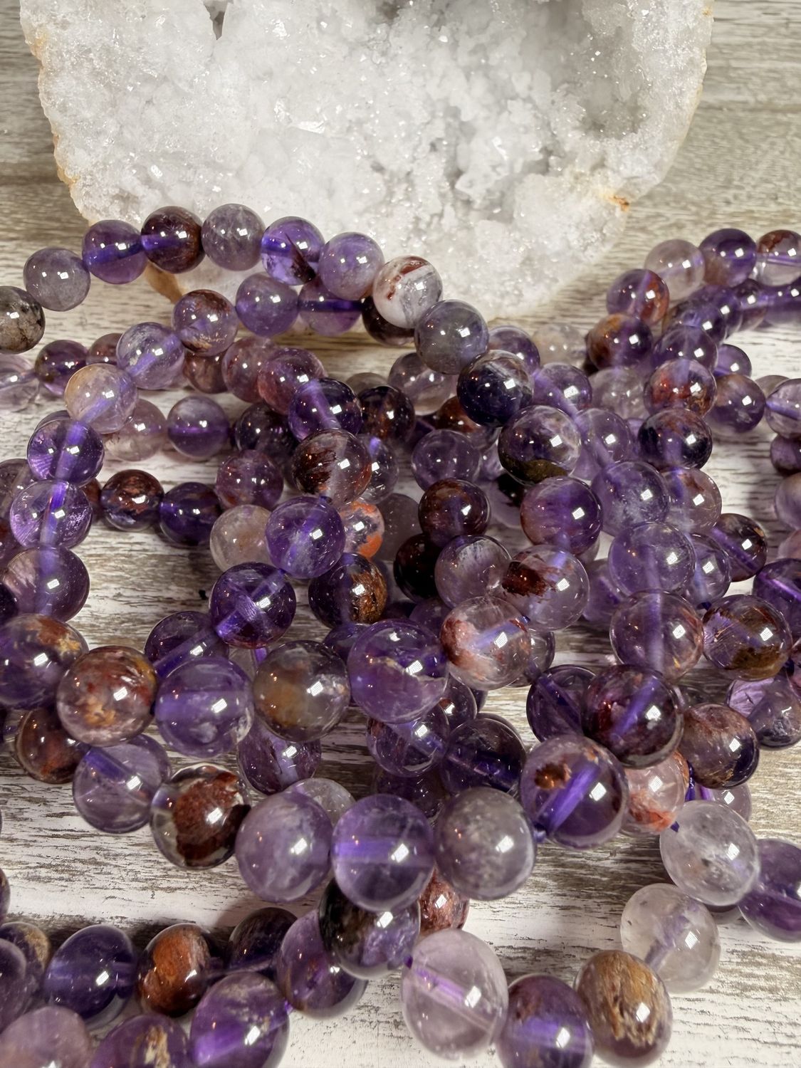 8mm Rare Natural Super 7 Crystal Bracelet