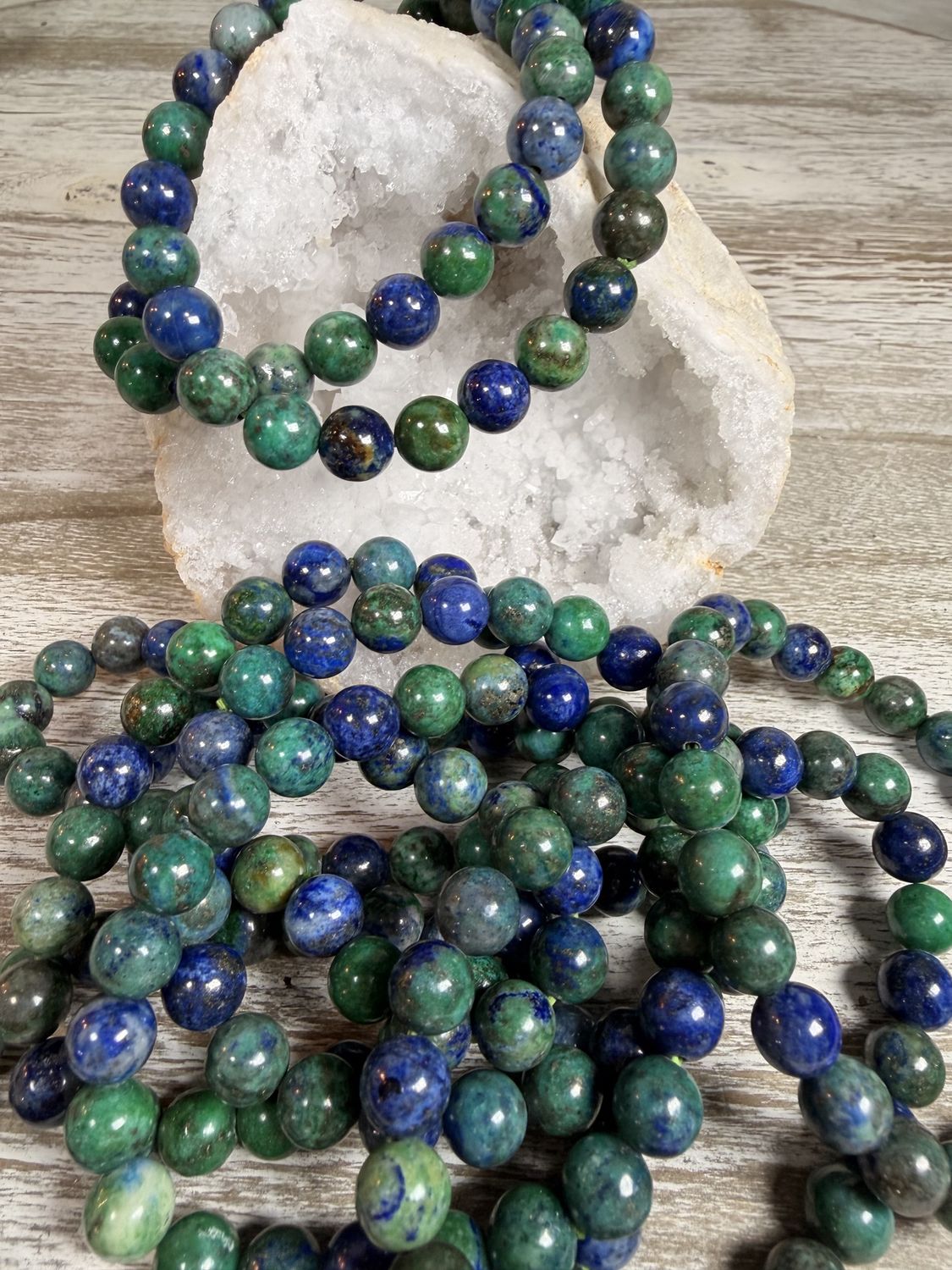 8mm Natural Azurite Malachite Bracelet