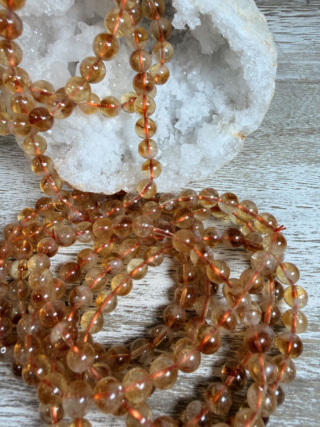 6mm Natural Citrine Bracelet