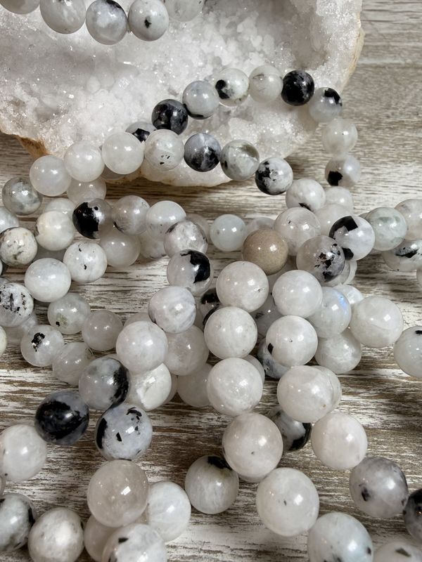 8mm Natural Rainbow Moonstone Bracelet