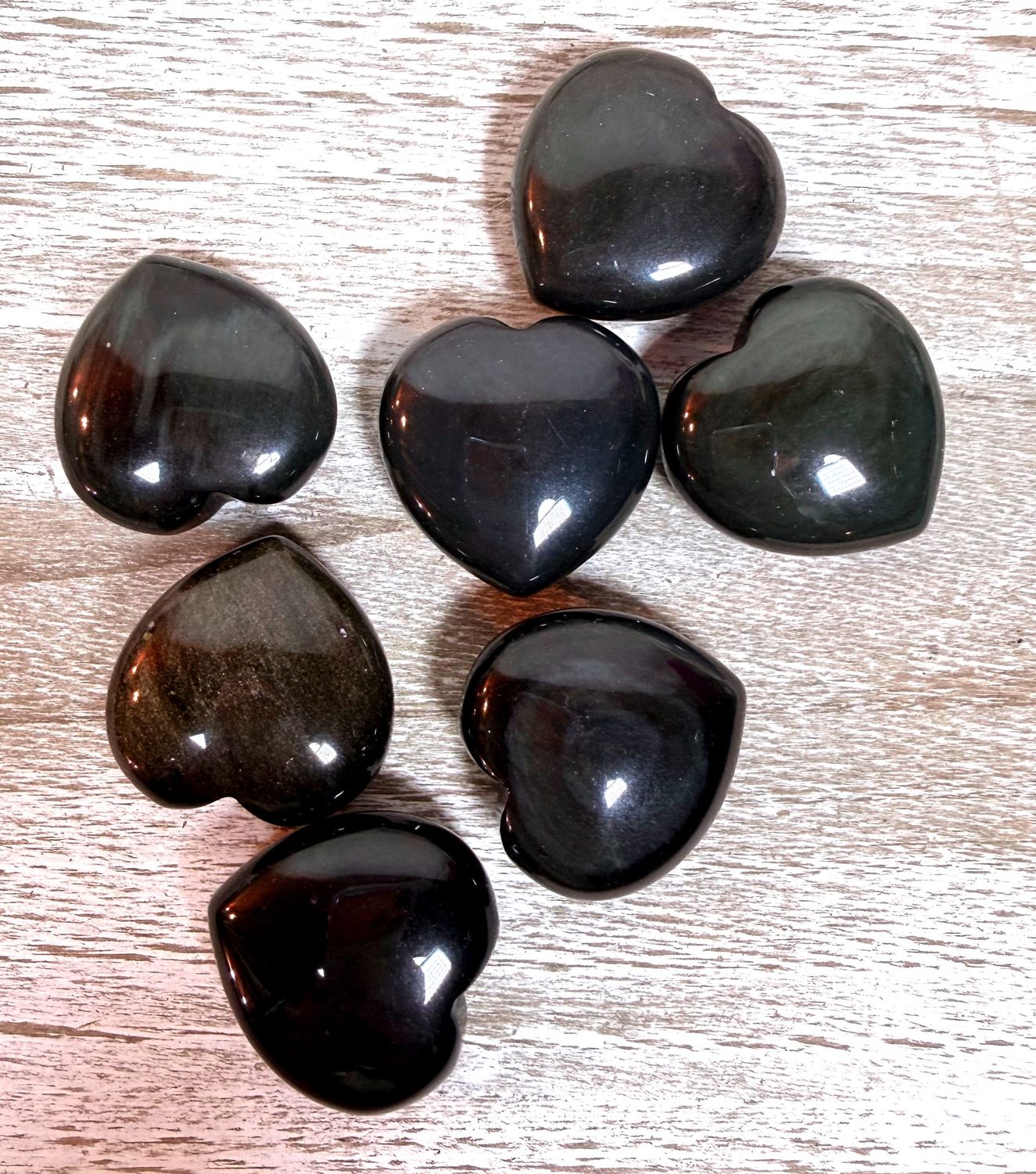 Natural Sheen Obsidian Carved Heart – Aura Protection &amp; Deflect Negative Energy