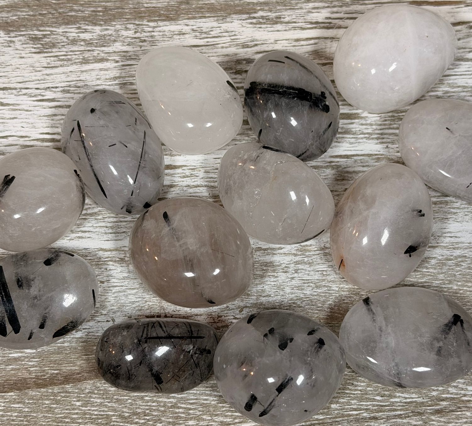 Natural Tourmalinated Quartz - Spiritual Protection &amp; Clarity