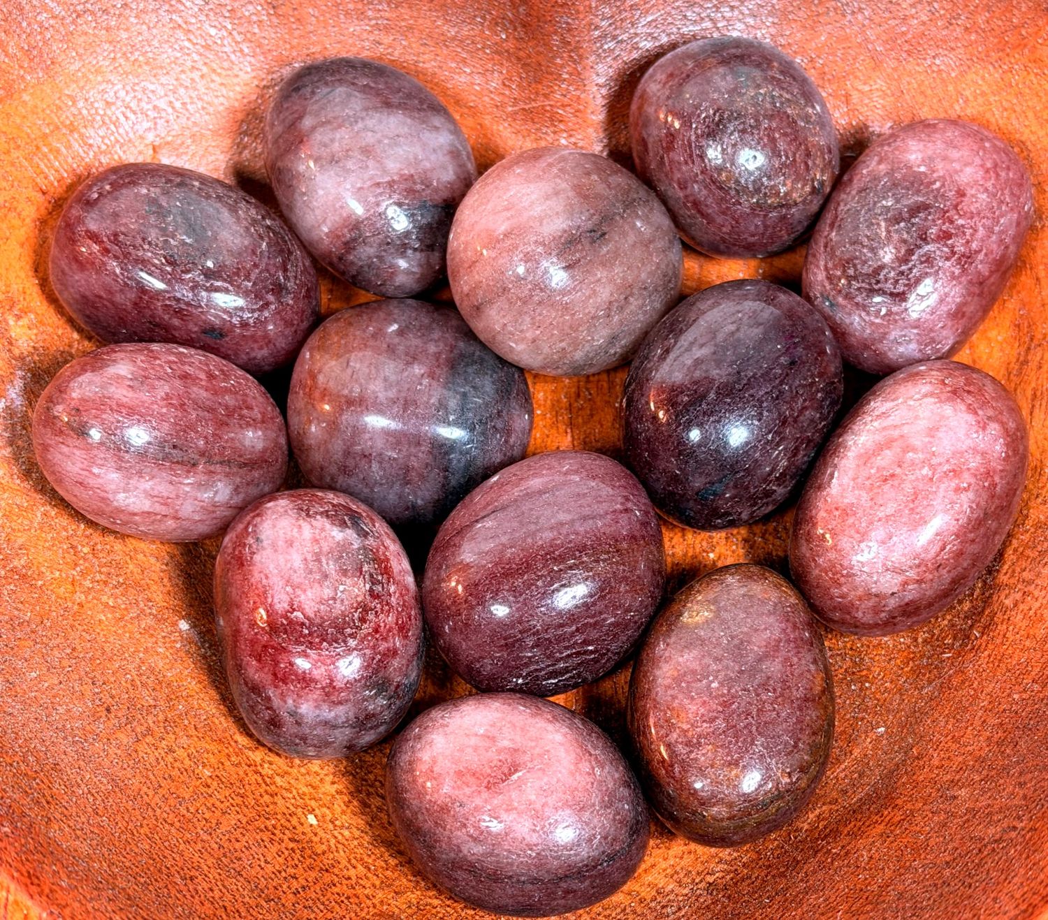 Natural Strawberry Quartz Tumbled Stone - Self-Love &amp; Joy Crystal