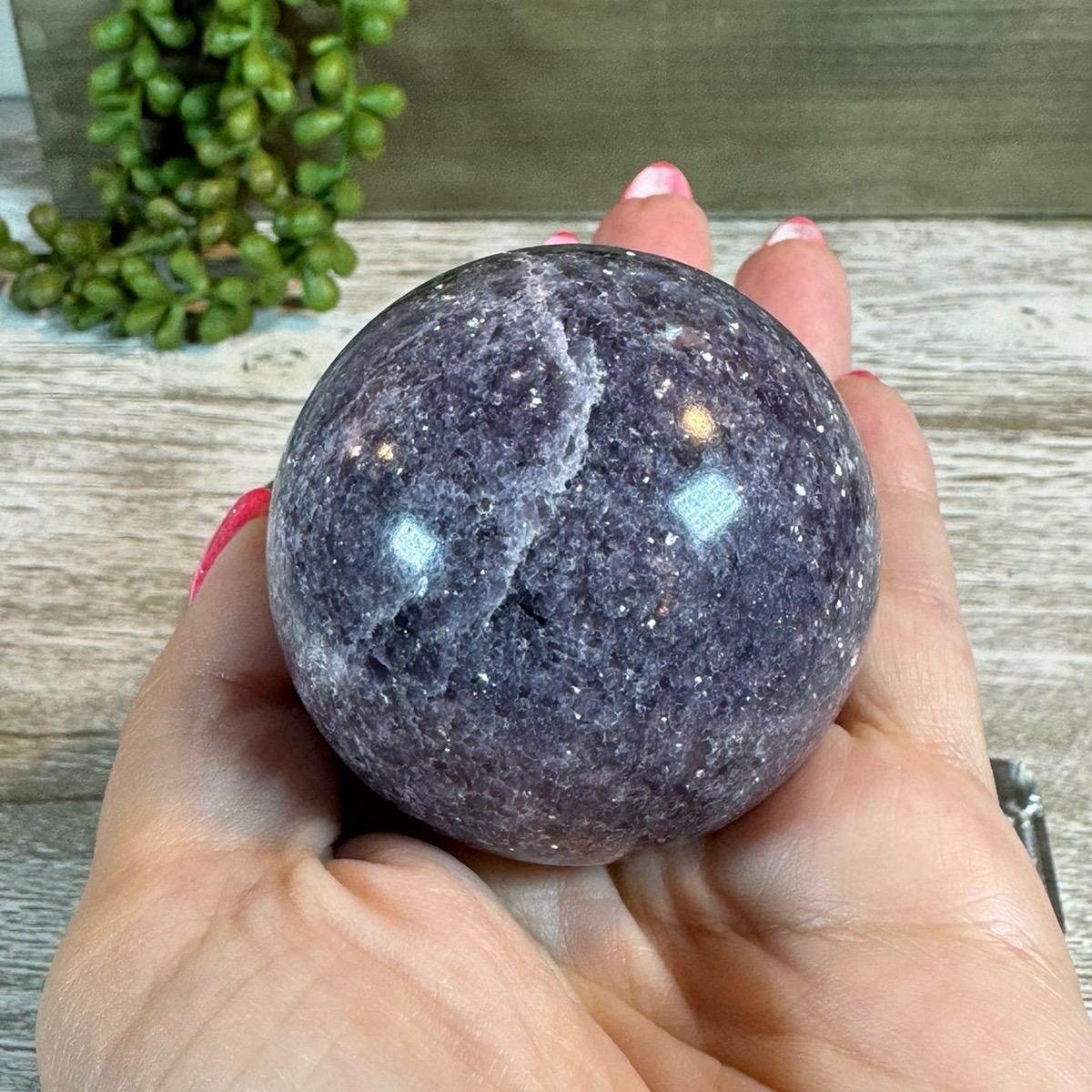 High-Quality Lepidolite Sphere – Ultimate Anxiety Relief