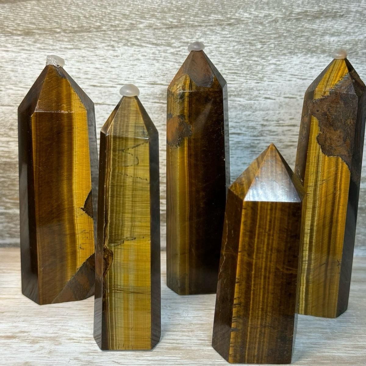 Tiger's Eye Crystal Tower – Strength, Courage &amp; Golden Solar Protection