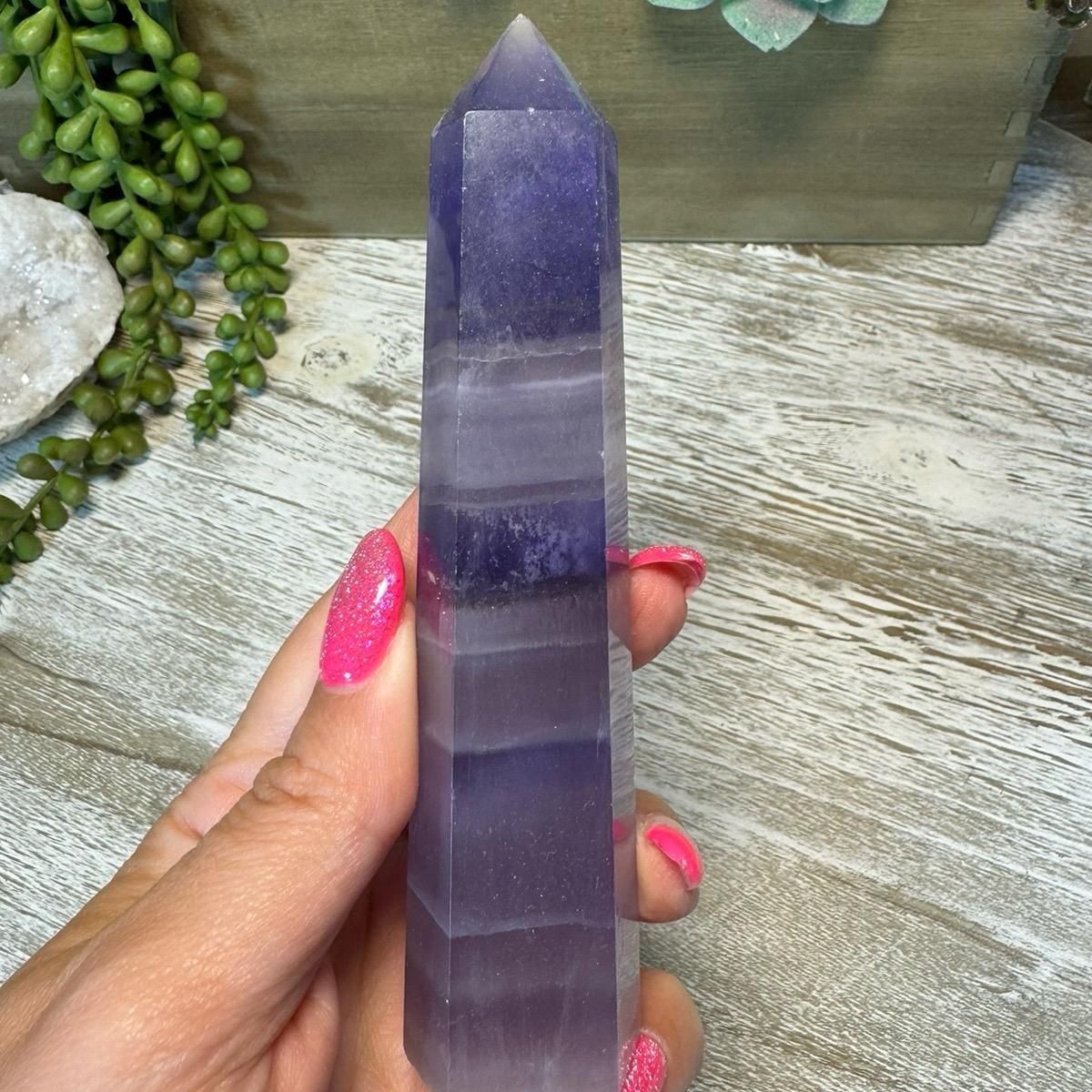 Rare Lavender Fluorite Tower – Deep Intuition, Aura Repair &amp; Higher Self Connection