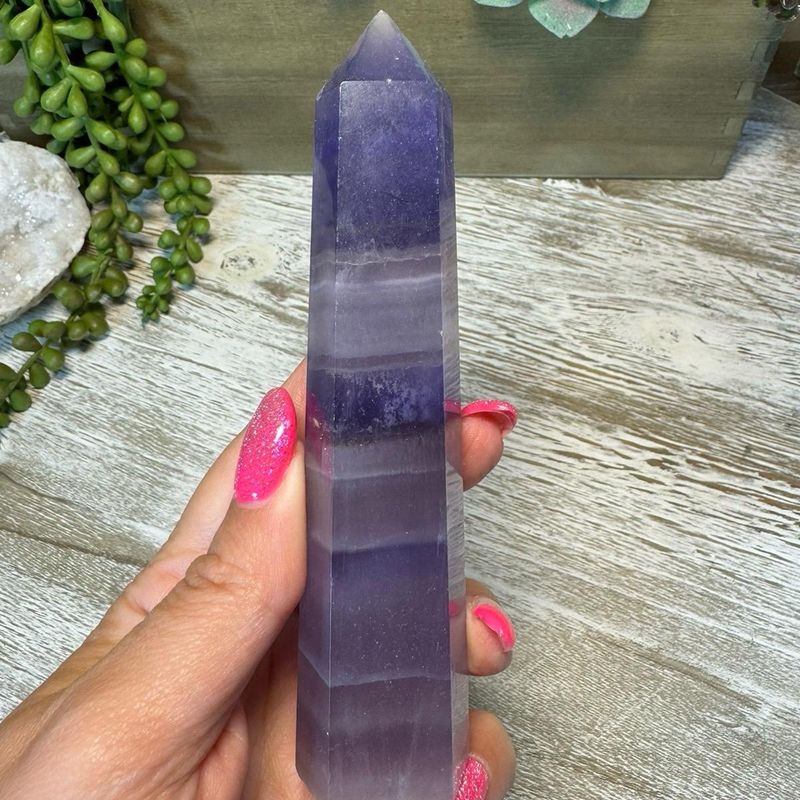 Rare Lavender Fluorite Tower – Deep Intuition, Aura Repair &amp; Higher Self Connection
