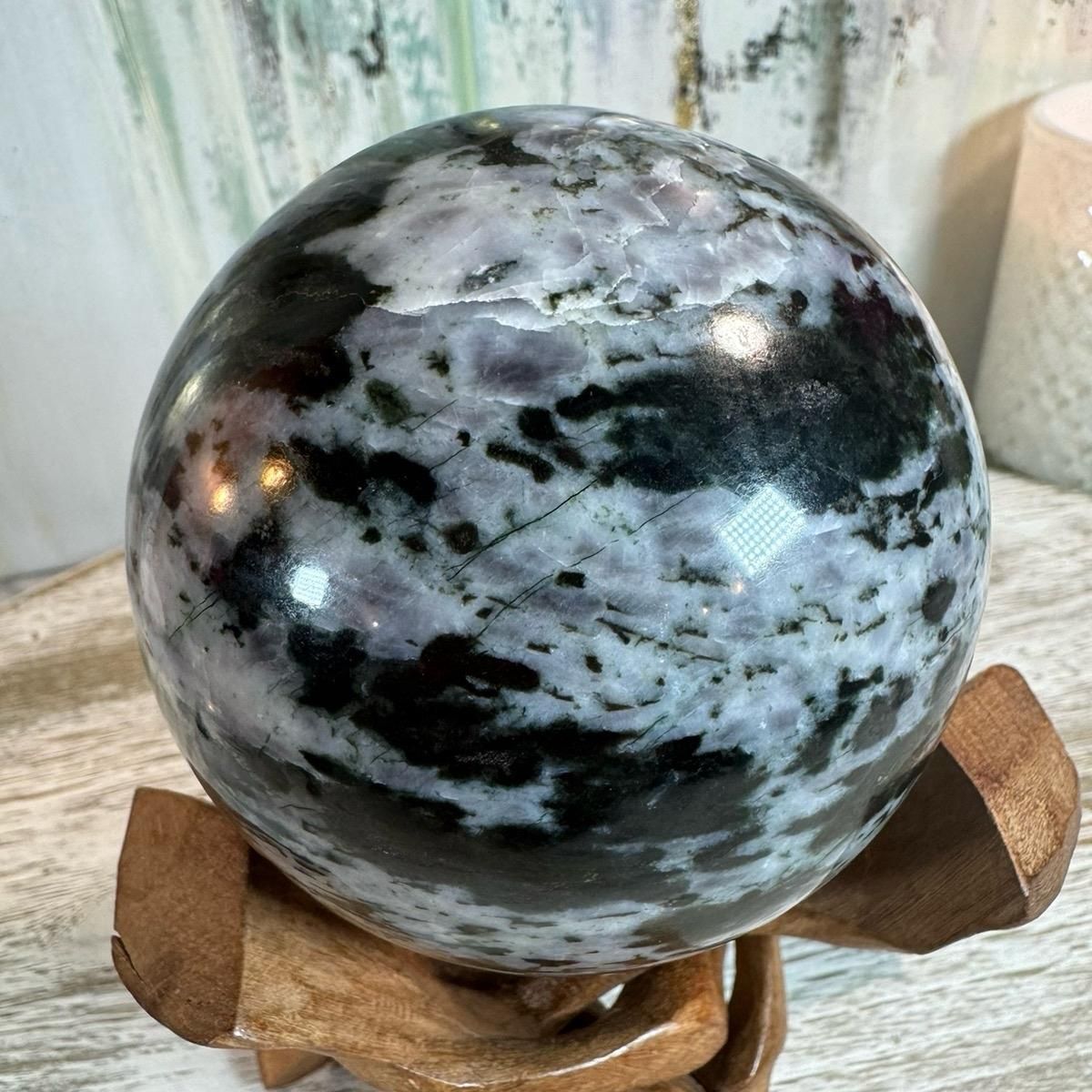 Rare Massive Indigo Gabbro (Mystic Merlinite) Sphere – Master Shadow Work