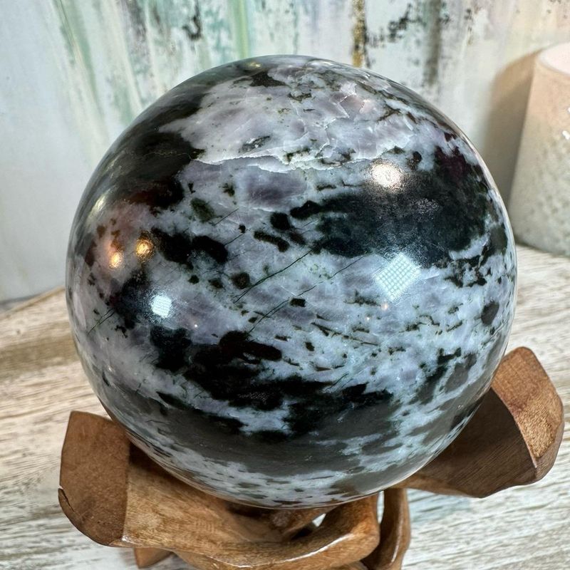 Rare Massive Indigo Gabbro (Mystic Merlinite) Sphere – Master Shadow Work