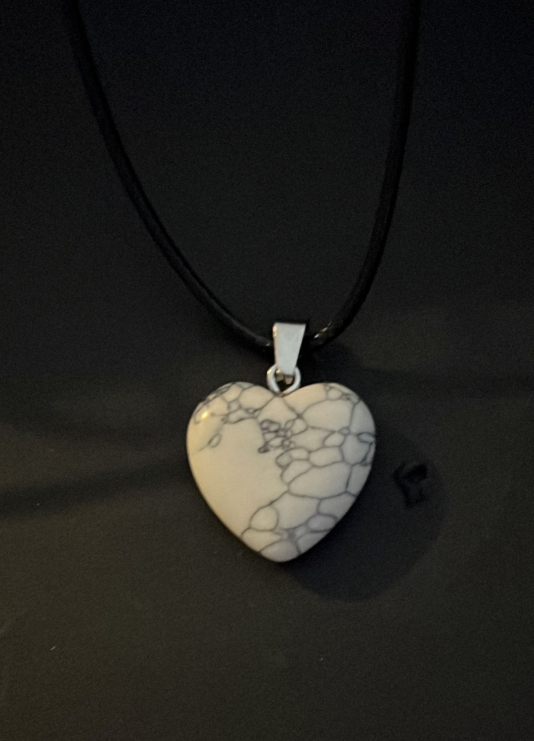 White speckled  marble heart