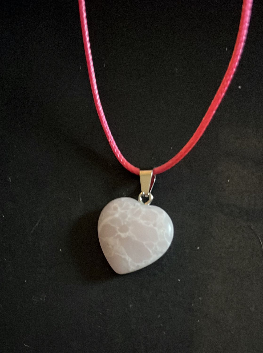Rose pink marble heart