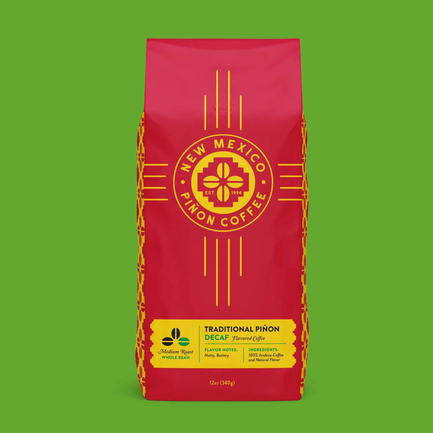 Traditional Pinon DECAF Ground Coffee, Size: 12oz